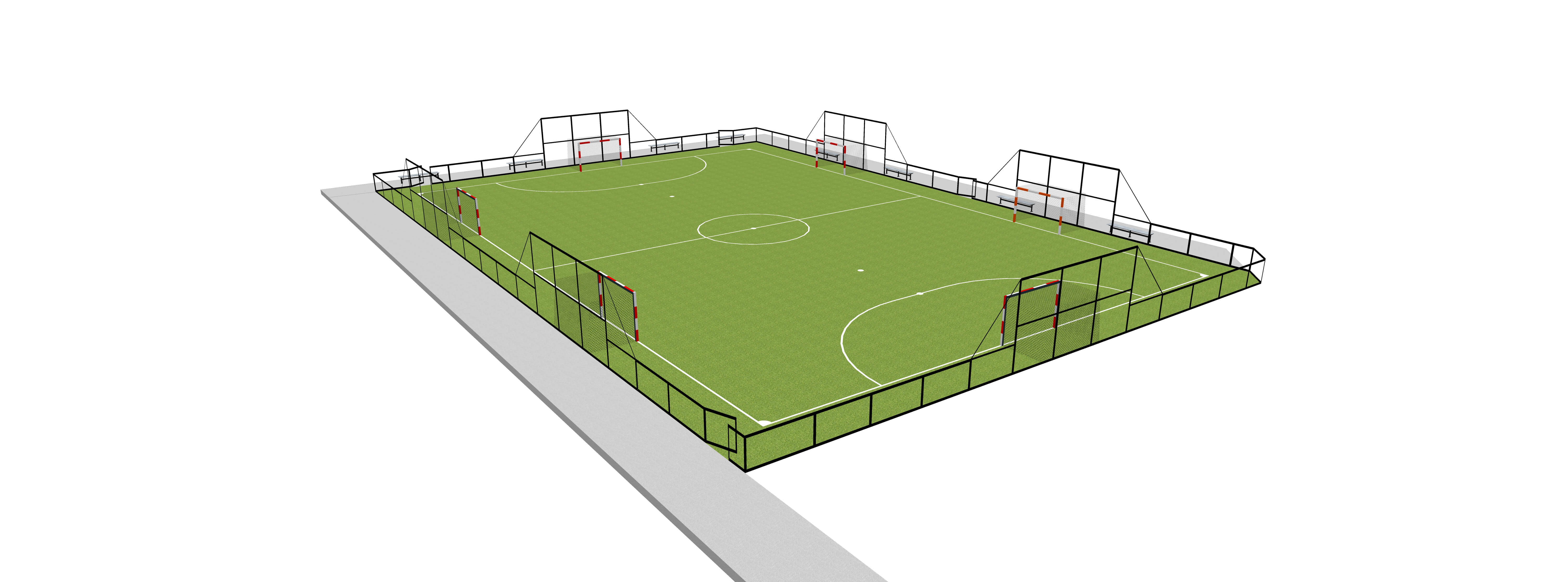 3D visualisation of a futsal Field of Play 